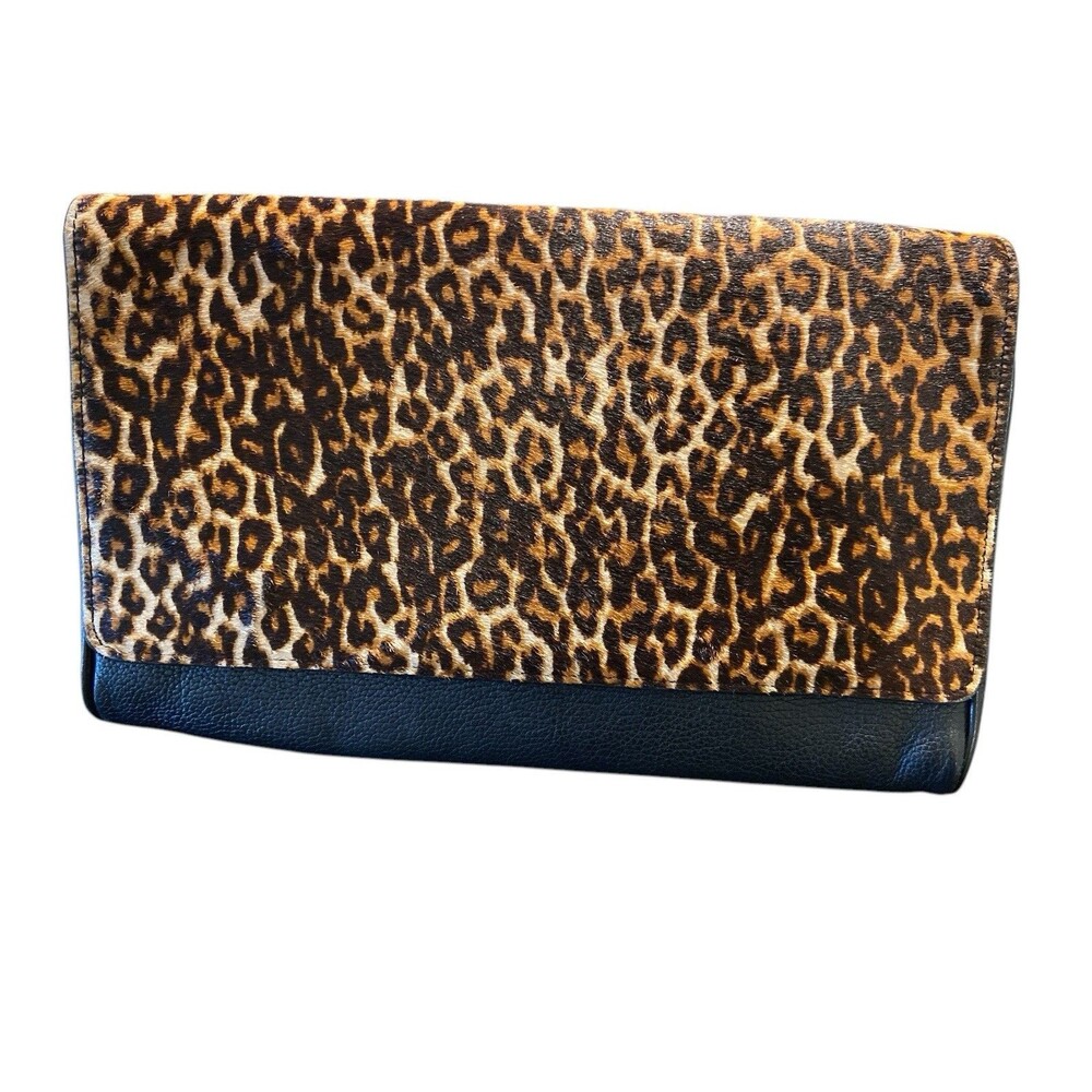 Mark And Graham Black  Animal Print Front‎ Clasp And Back Zipper